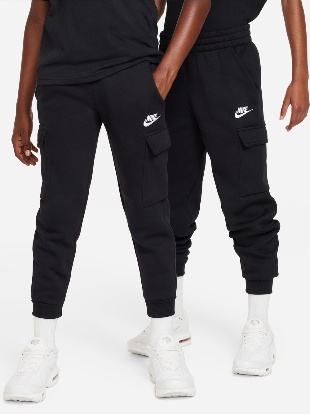 Nike Sportswear Club Fleece Big Kids' Cargo Pants FD3012-010 Black Size XL Youth